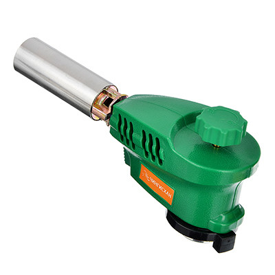 Горелка газовая ЧИНГИСХАН, с пьезорозжигом, цанговый захват, широкое cопло; 15,3х4,5х7,2см