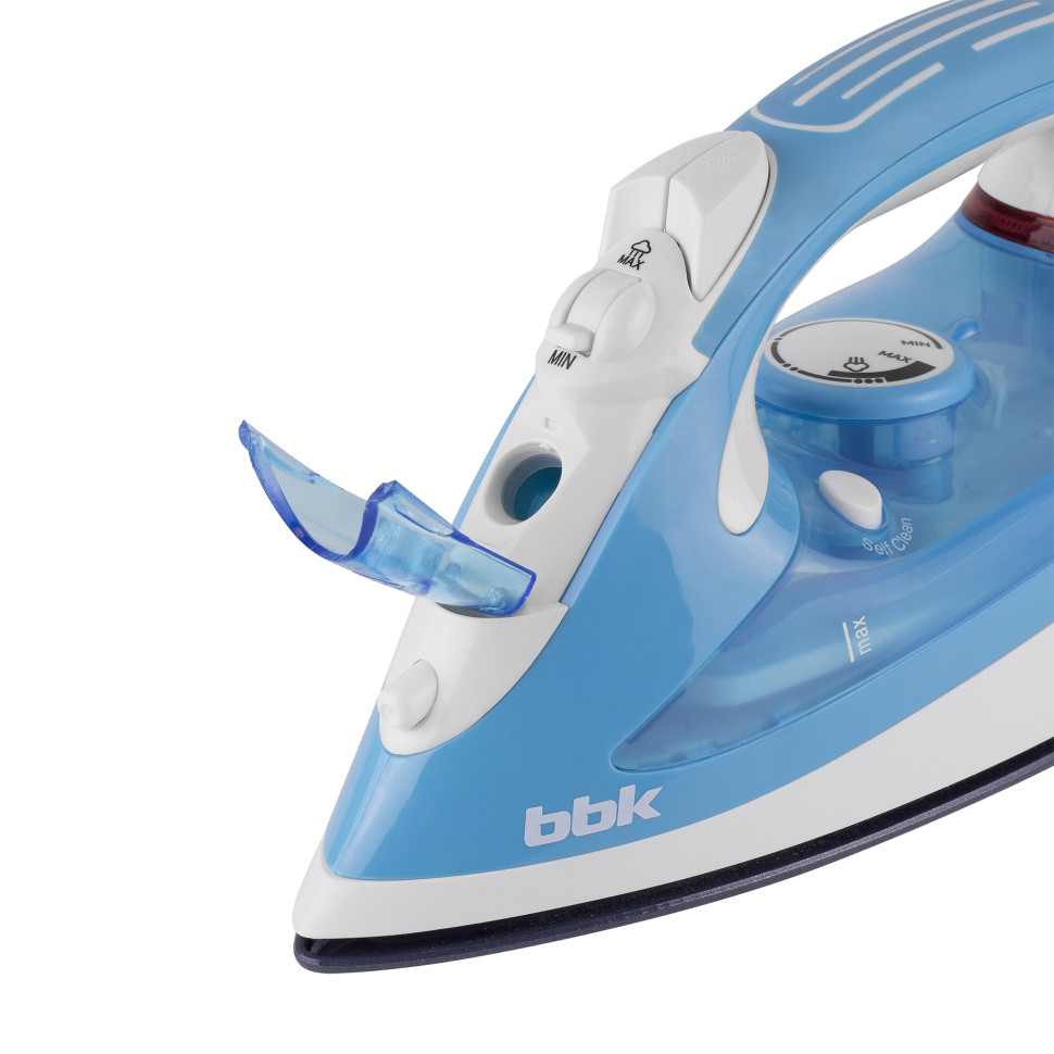 Утюг BBK ISE-2400 бирюзовый/белый, 2400 Вт, 35 г/мин, 140 г/мин, 280 мл