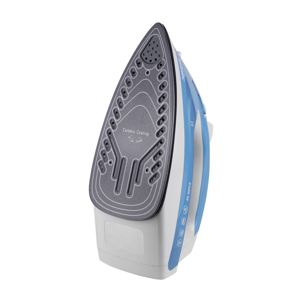 Утюг BBK ISE-2400 бирюзовый/белый, 2400 Вт, 35 г/мин, 140 г/мин, 280 мл