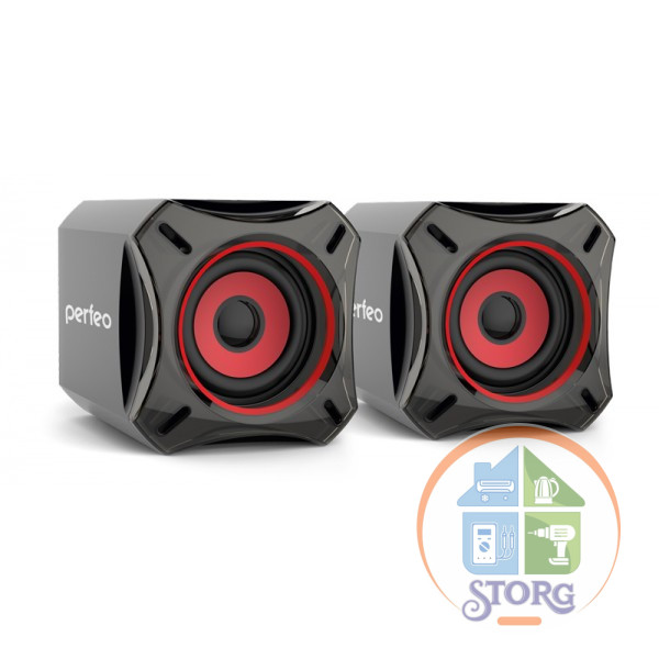Perfeo колонки "CUBE" 2.0, мощность 2х5 Вт (RMS), чёрн, USB (PF-812)