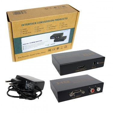 Адаптер S-TORG HD VGA/HDMI Video Converter+Charge (black) HWH-2058