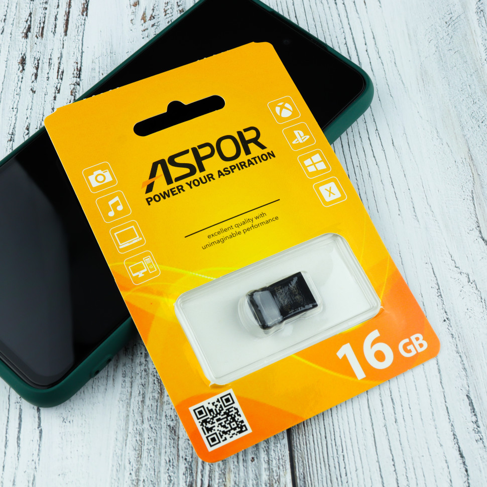 Flash Drive 16G USB  2.0 Aspor PK_TG120 нано