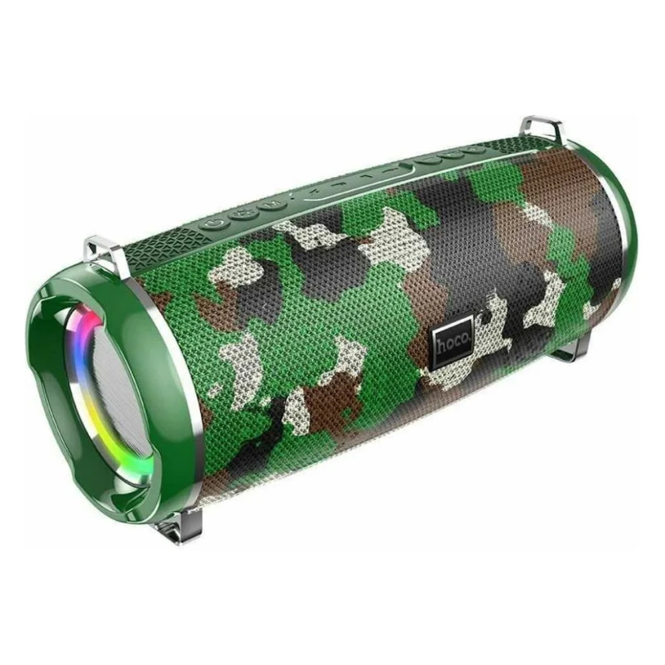 Портативная Bluetooth колонка HOCO HC2, хаки, 2 дин., до 6 часов раб., LED‑подсветка Портативная Bluetooth колонка HOCO HC2, хаки, 2 дин., до 6 часов раб., LED‑подсветка