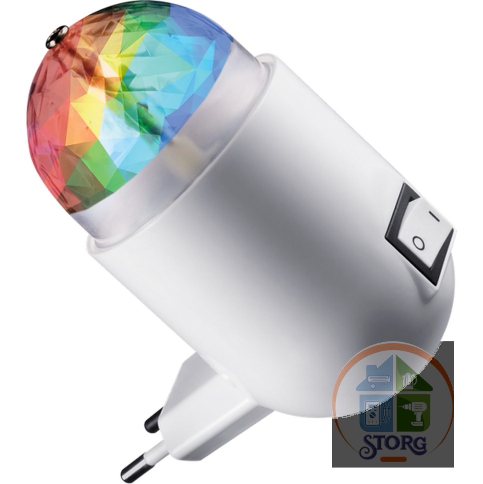 Ночник REV LED, розеточный DISCO RGB 3W