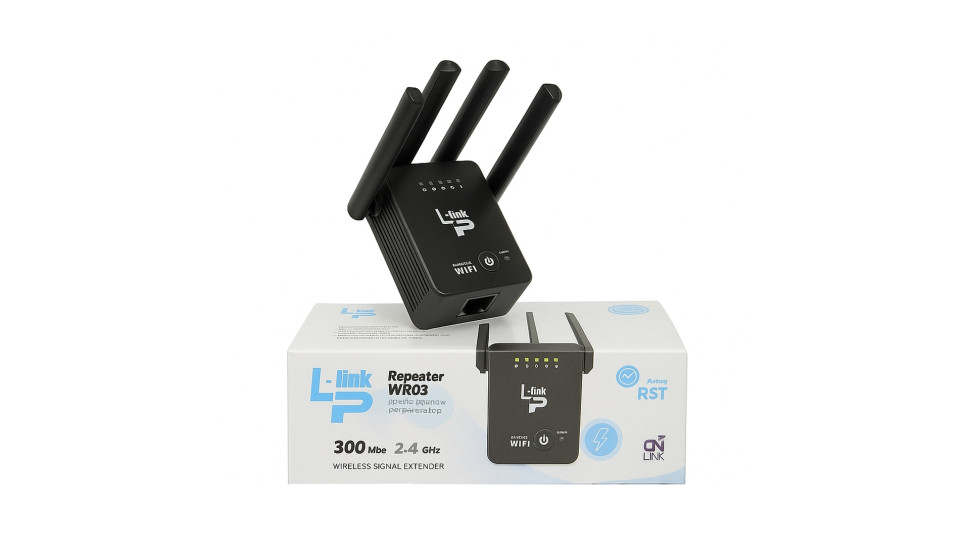 WIFI Усилитель (Repeater) LP-LINK WR03 220V 300Мбит/с 802.11B Black