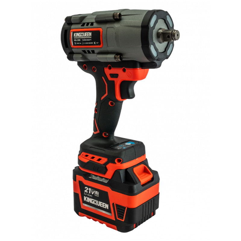 Гайковерт бесщеточный KINGQUEEN 2 АКБ 21В, 1/2, 1000N/m, KQ-288