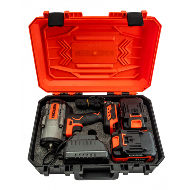 Гайковерт бесщеточный KINGQUEEN 2 АКБ 21В, 1/2, 1000N/m, KQ-288