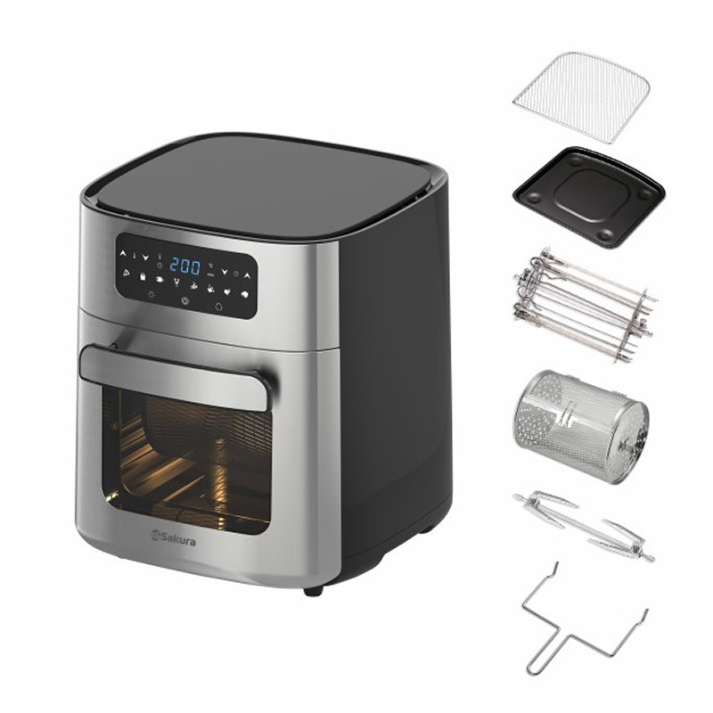 Аэрогриль SAKURA SA-7686 12л таймер, 8 программ