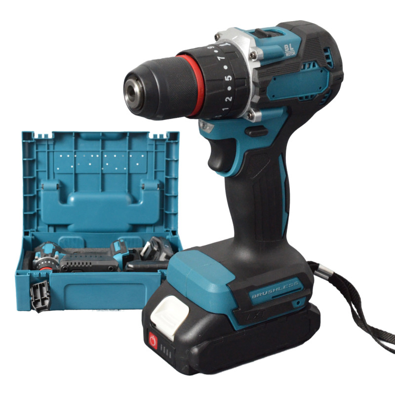 Шуруповерт аккумуляторный бесщеточный  Мак 21в  (2 Акб 2 Ah кейс)