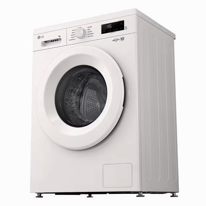 Стиральная машина LG F2Y1HS3W, 7кг, инверт. мотор с прямым приводом, пар Steam™, Белый, 60x85x44