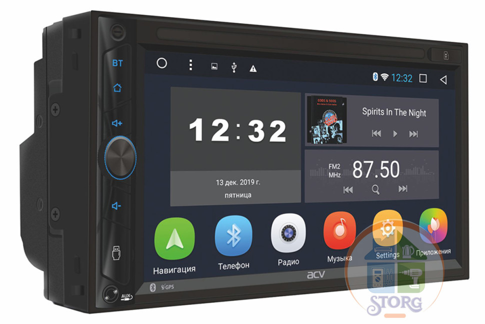 2Din мультимедийная станция ACV AD-7200 Android/GPS/Wi-Fi/1Gb/16Gb навигационная станция