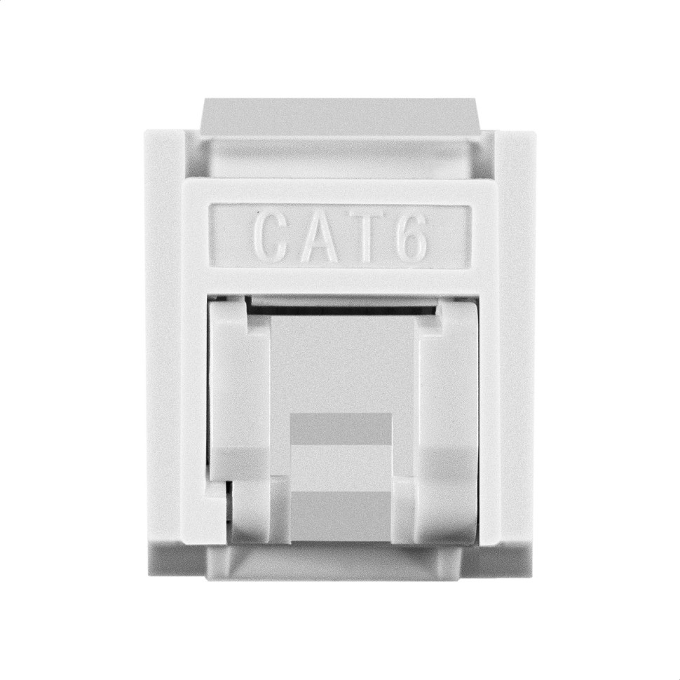 Модуль-вставка Keystone Jack RJ-45 ExeGate KJ-8P8C-U-C6-180SH-Dual (Кат.6, неэкранированная, 180 градусов, со шторками, IDC Krone/110)