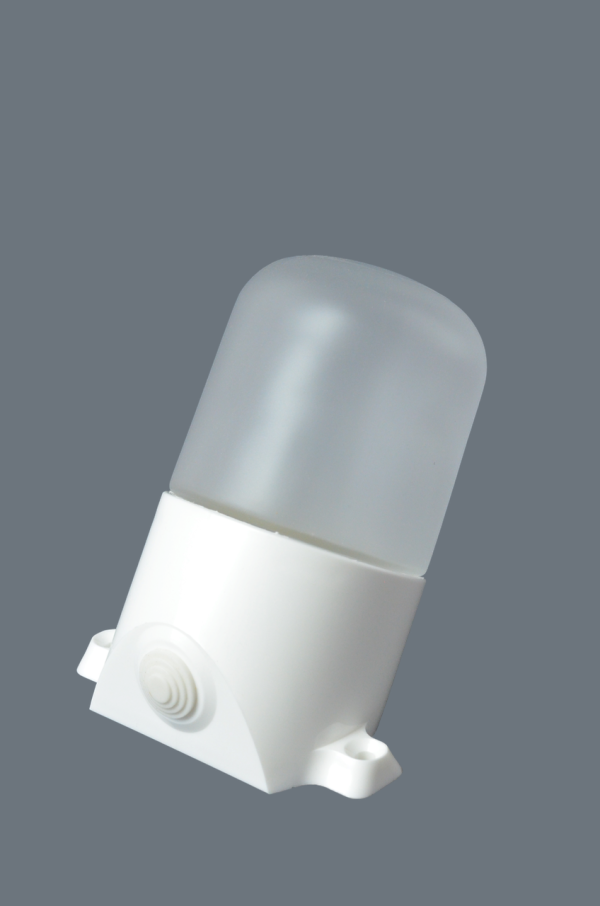 Светильник для сауны YK801P наклонный E27 IP65 (белый) 101x160мм