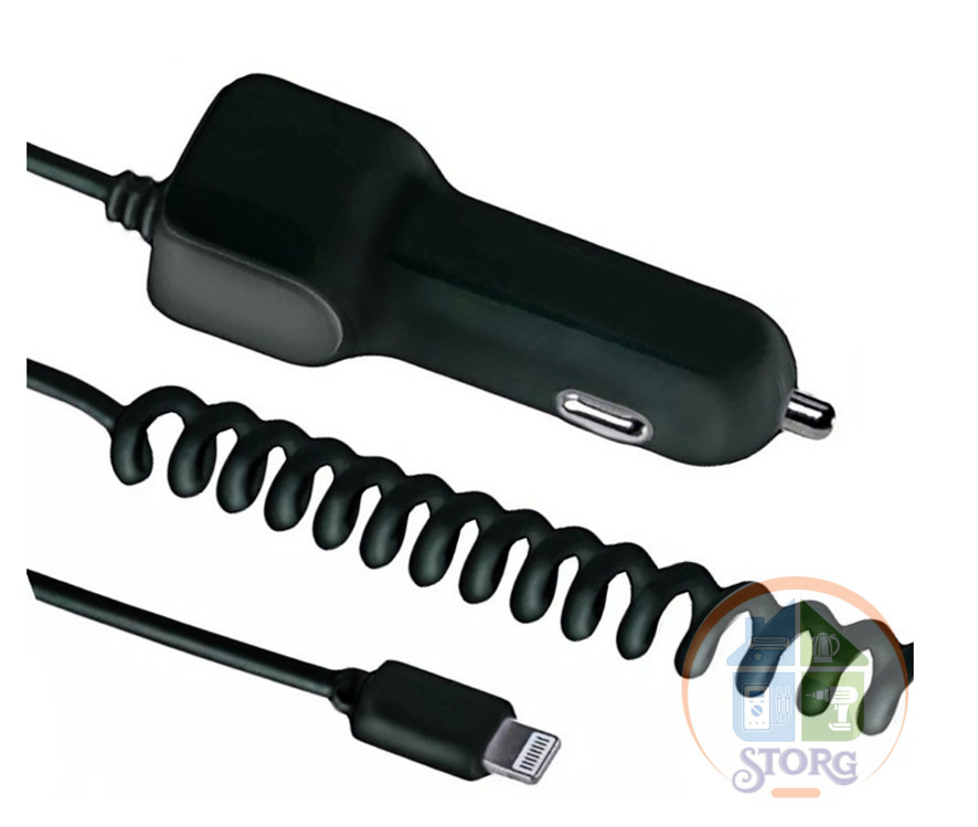 АЗУ автозарядка для Iphone 5+6 (в упаковке)