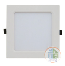 Панель светодиодная встраиваемая REV SuperSlim Quadro 18W, 4000К, квадрат, 225х225