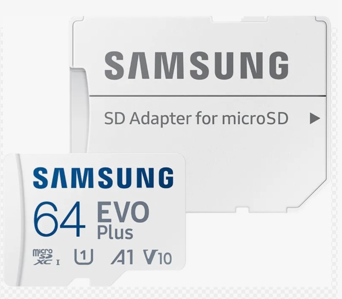 Карта памяти Samsung EVO Plus microSDXC 64GB Class 10, UHS-I, (SD адаптер) 130MB/s