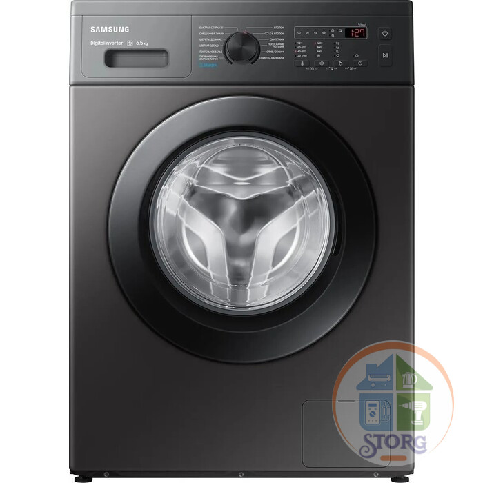 Стиральная машина Samsung WW65AG4S20CXLP темно-серый 6,5кг, 1200 об/мин, инветорный мотор , пар