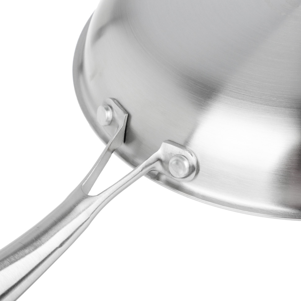 Сковорода SATOSHI Савона Triply 3-х слойная 24х4,3см, нерж.сталь 18/10, антиприг.покр. "соты", инд