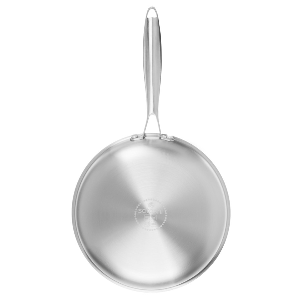 Сковорода SATOSHI Савона Triply 3-х слойная 24х4,3см, нерж.сталь 18/10, антиприг.покр. "соты", инд