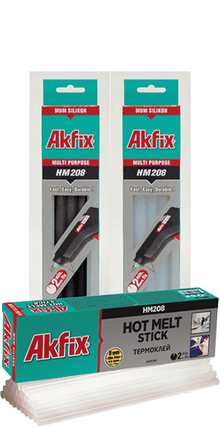 Стержни клеевые  "AKFIX" 11,2мм прозрачный 1кг 300мм 34шт HM208 GA100 (Турция)