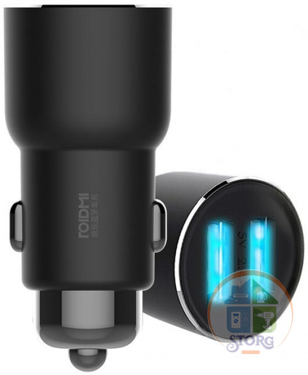 АЗУ и Bluetooth FM модулятор-трансмиттер Xiaomi Roidmi Car Charger 3S Чёрный (BFQ04RM)