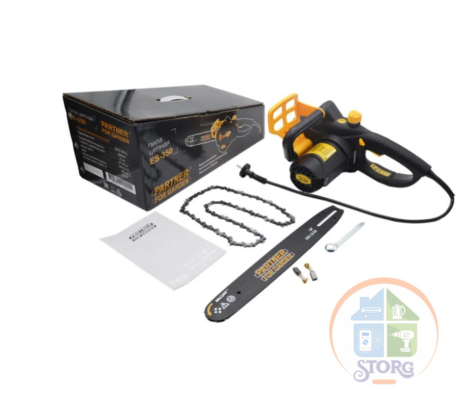 Пила цепная электрическая PARTNER FOR GARDEN ES 405,220в, 2000Вт, 16"-40 см, цепь 3/8-13-57