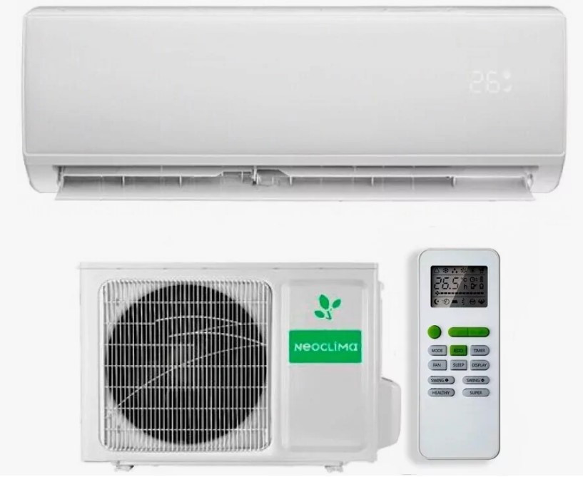 Кондиционер On-Off NeoClima PRO-HEALTH NS/NU-HAP09T ( 27м² ) от -7°до 43°С, Компрессор GMCС TOSHIBA