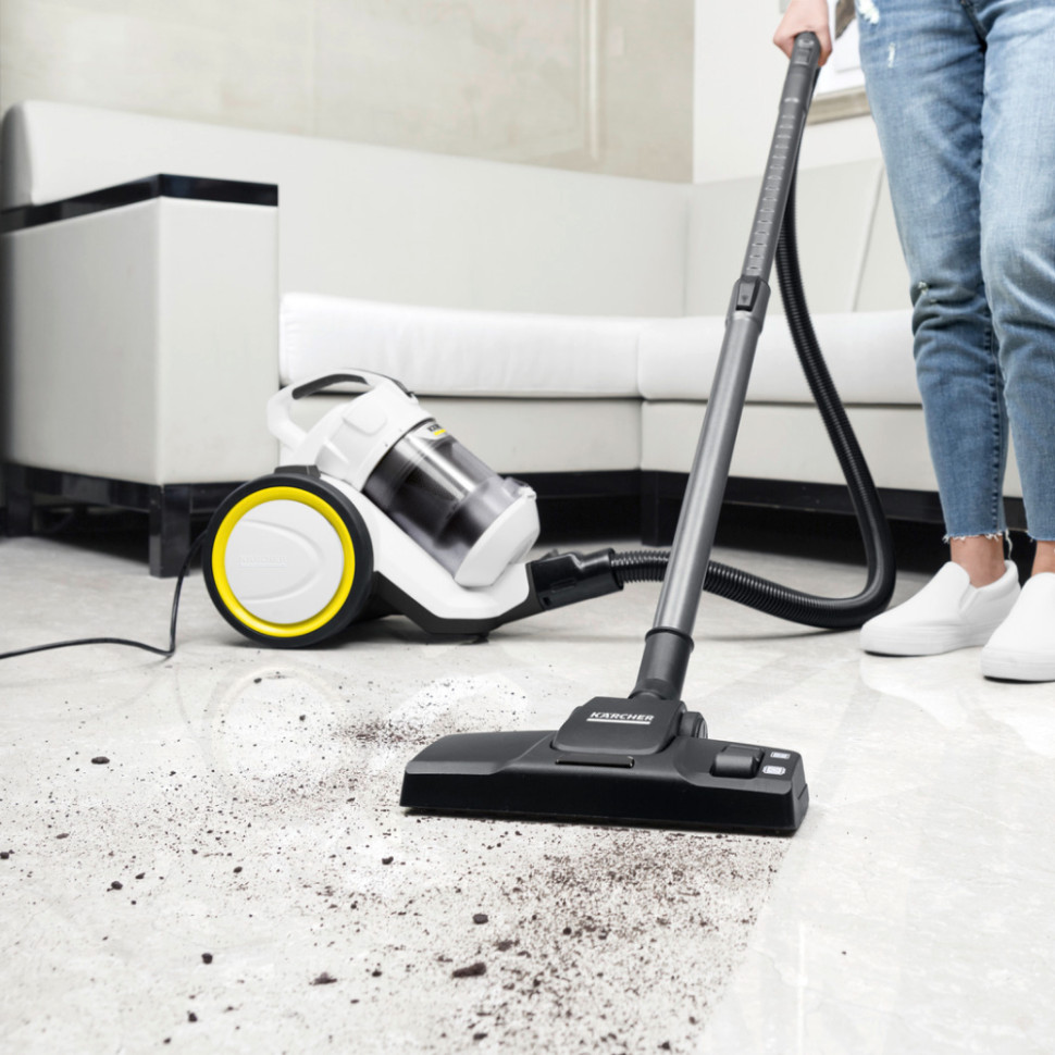 Пылесос Karcher VC 3 1.198-053.0 Белый/Черный, 250/700 Вт, уборка сухая, пылесборник контейнер 0.9 л