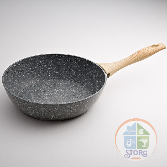 Сковорода-сотейник ALPENKOK AK-1004/26N "GREY MARBLE" (Индукция; d=26см; Алюминиевая;С антиприг.пок)