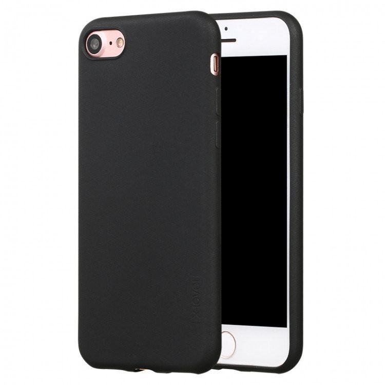 Чехол силиконовый матовый плотный iPhone 7/8 (black)