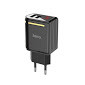 CЗУ HOCO C39A Enchanting dual-port digital display charger(EU) (Black)