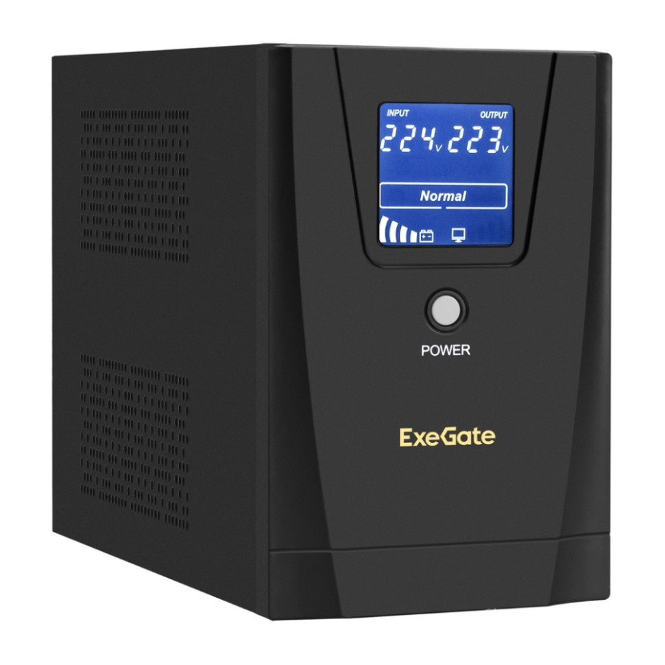Источник бесперебойного питания ExeGate SpecialPro Smart LLB-1200.LCD.AVR.2SH.3C13.USB (1200VA/750W)