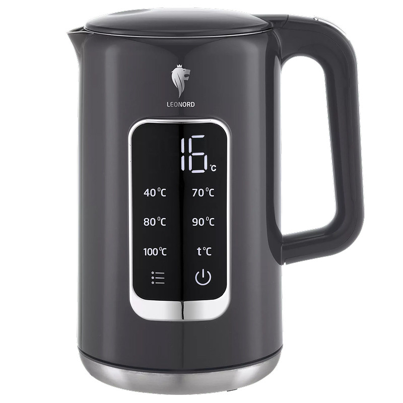 Чайник электрический LEONORD LE-1533 OTTER Серый; 2200Вт; 1,7л; Двойной корпус; 24мес.гар. Терморег.