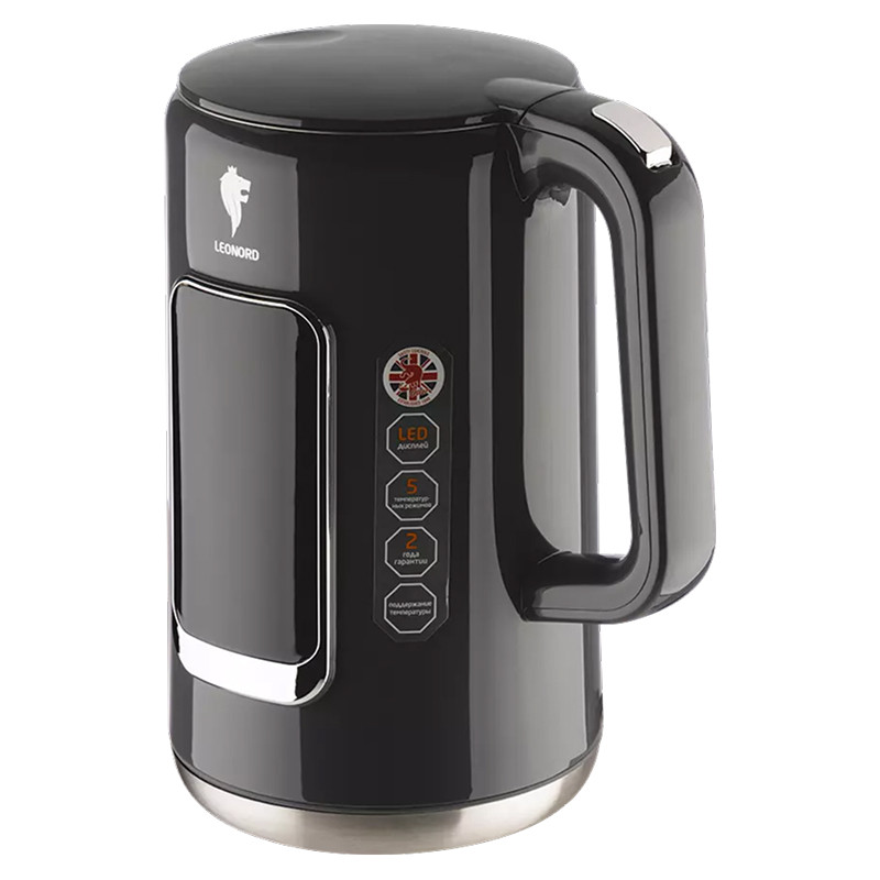 Чайник электрический LEONORD LE-1533 OTTER Серый; 2200Вт; 1,7л; Двойной корпус; 24мес.гар. Терморег.