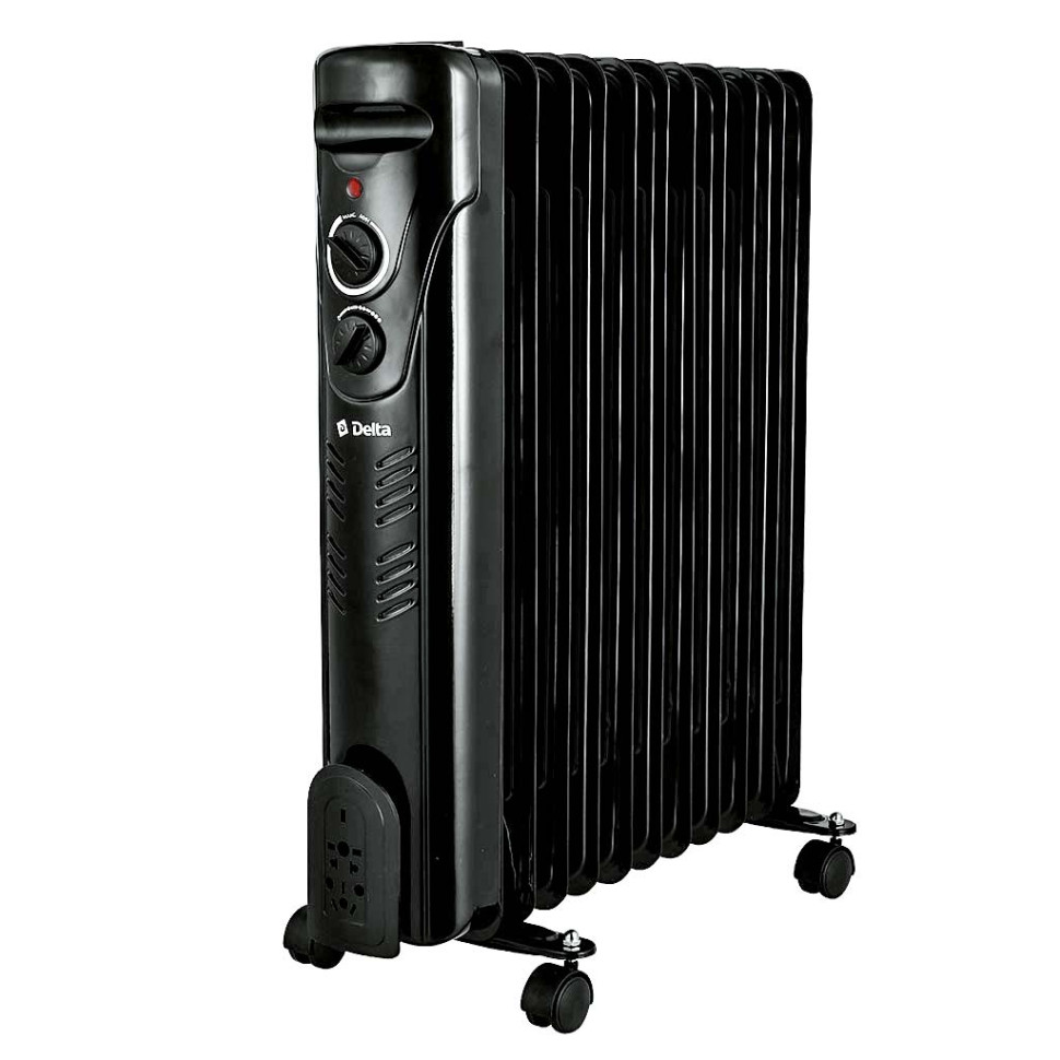 Обогреватель масляный DELTA D10-11, черный, 2500Вт, 11 секций, площадь обогрева 20-25м², 3 режима
