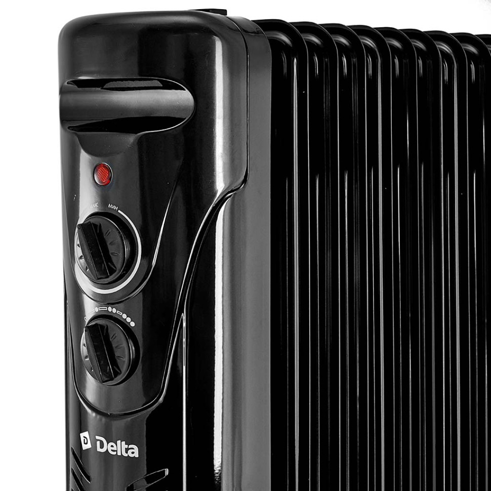 Обогреватель масляный DELTA D10-11, черный, 2500Вт, 11 секций, площадь обогрева 20-25м², 3 режима