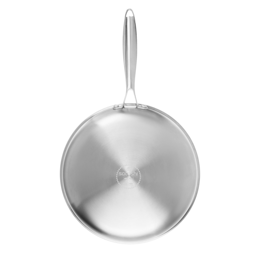 Сковорода SATOSHI Савона Triply 3-х слойная 28х5,3см, нерж.сталь 18/10, антиприг.покр. "соты", инд