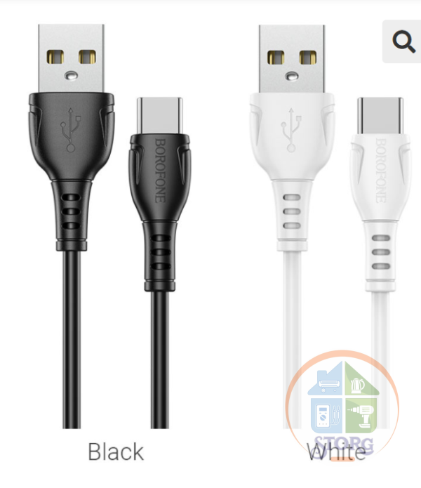USB кабель Borofone BX51 Triumph charging data cable for Lightning (white)