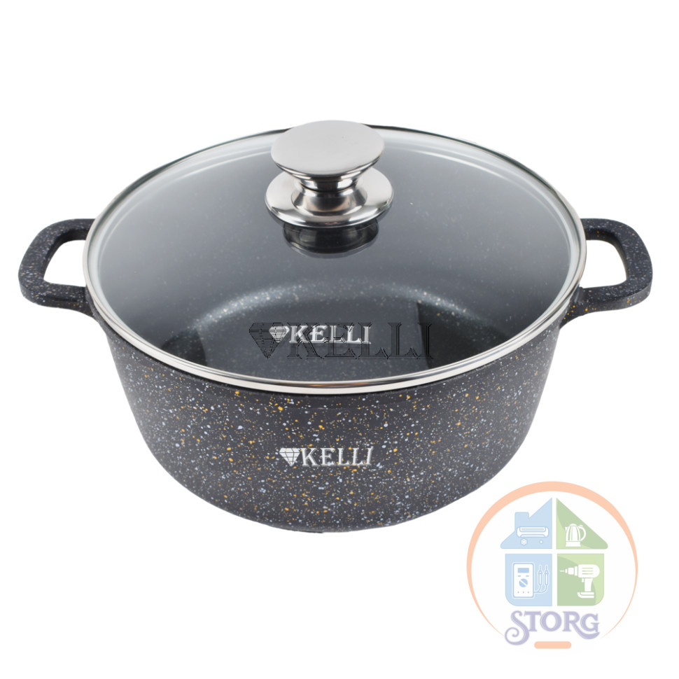 Кастрюля с мраморным покрытием 1.6л KELLI KL-4092-16 (1x6)