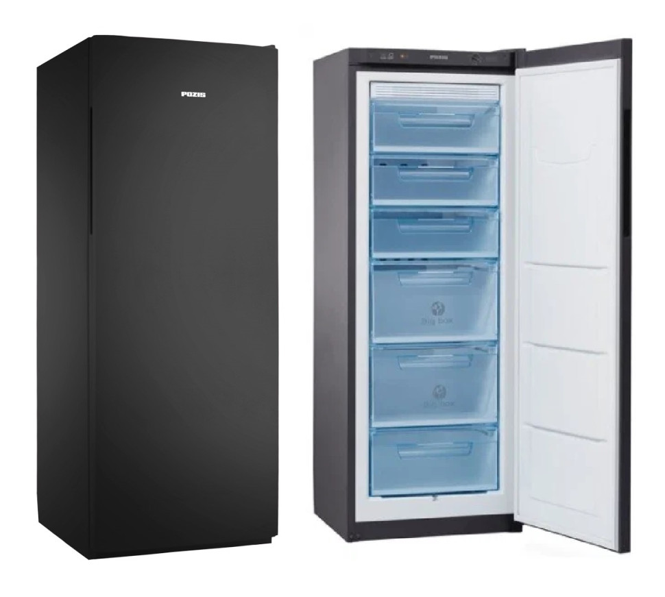 Морозильная камера Pozis FV NF-117, Черный, No Frost , 228л, 6 ящиков, (ВxШxГ), см 156x59.5x64