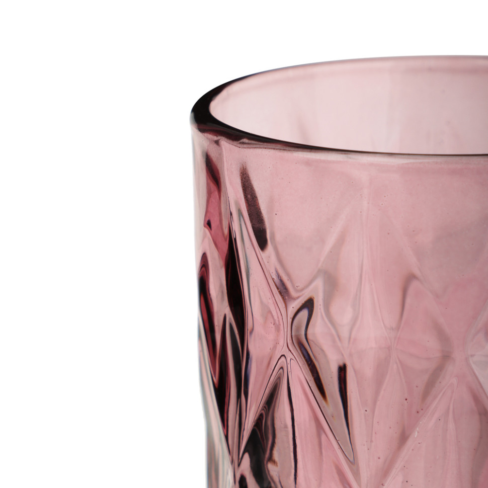 Набор стаканов MILLIMI 6 шт, 350 мл, стекло, бордовый ромб