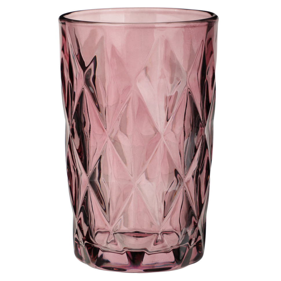 Набор стаканов MILLIMI 6 шт, 350 мл, стекло, бордовый ромб