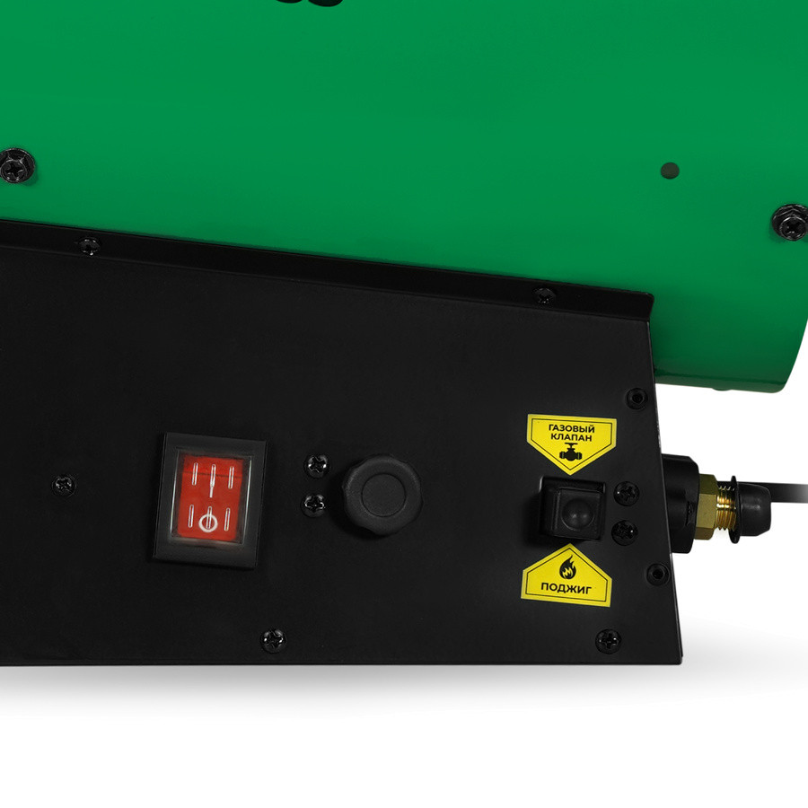 Пушка тепловая газовая ELECTROLITE GH 33, прямой нагрев, 33 кВт, 1000м³/ч, регулировка подачи газа, теплогенератор