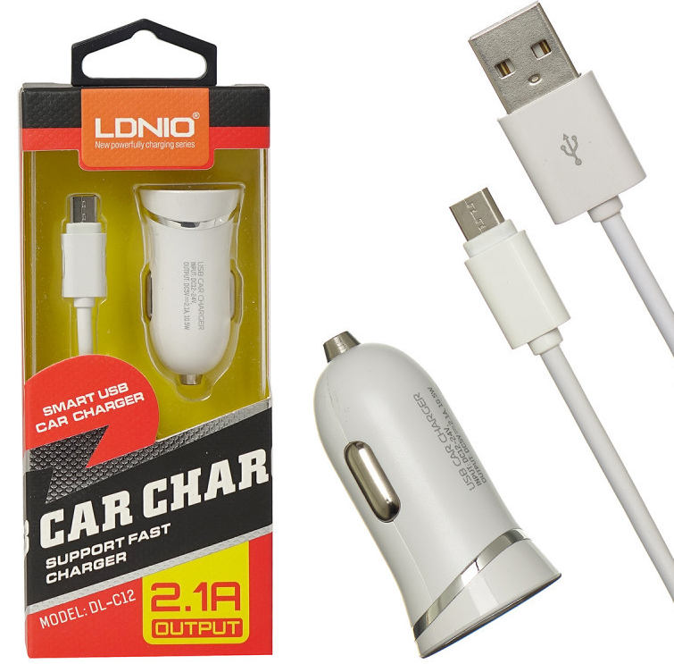 АЗУ LDNIO DL-C12 5V2,1A 1USB ports + кабель Micro 1000mm
