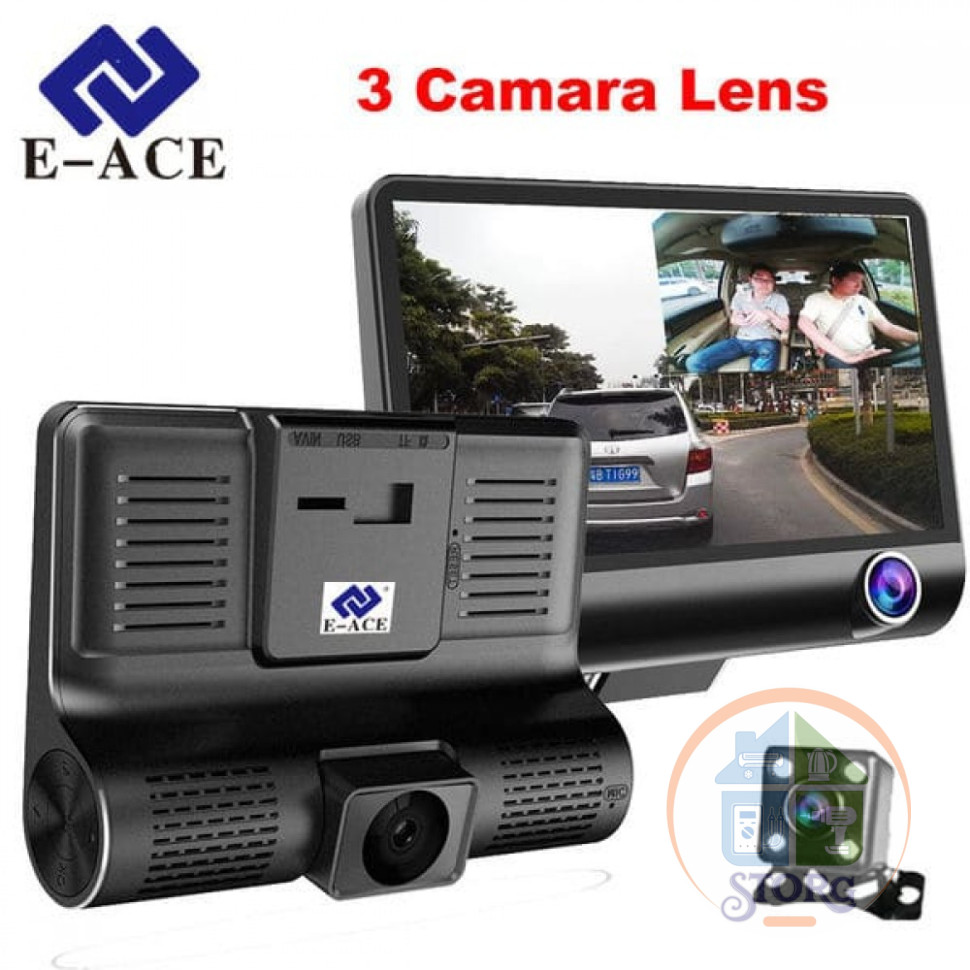 Авто-видеорегистратор T655 с 3-мя камерами HDR LCD 4.0 Full Hd,  1/4" CMOS, High-Definition (HD) 5М
