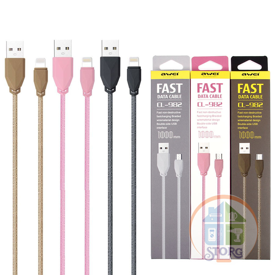 USB Кабель Awei CL-982 Rose-gold micro