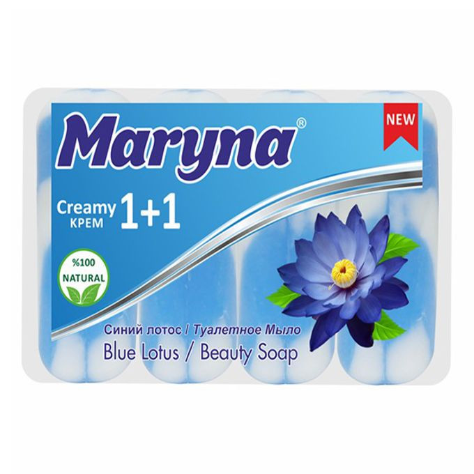 Туалетное крем-мыло MARYNA Синий Лотос 1+1 90г *4 (Турция)