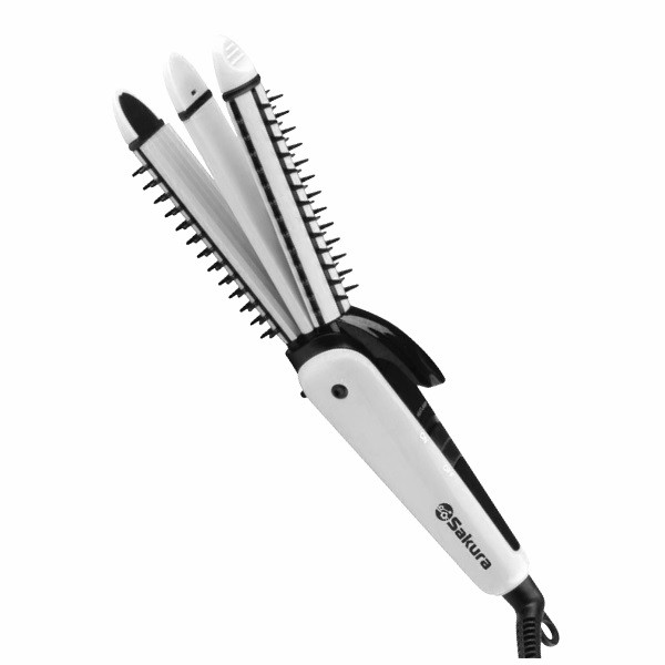 Стайлер 3-в-1 SAKURA SA-4523WB (Мощность 38Вт; выпрямитель,плойка-гофре,щетка для укладки;Керам.пок)