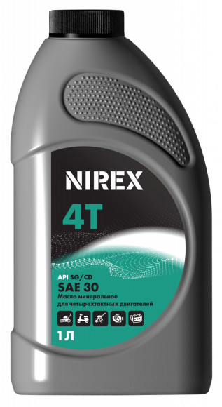 Масло минеральное NIREX 4-х тактное SAE 30 1 л NRX-32292