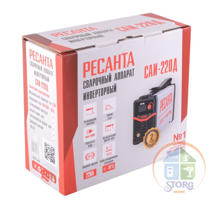 Сварочный аппарат Ресанта САИ-220Д инвертор ММА/TIG 7.8кВт